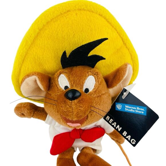 Looney Tunes SPEEDY GONZALES Bean Bag Plush Stuffed Toy w/ WB Store Tag 2000 Y2K - Picture 2 of 9